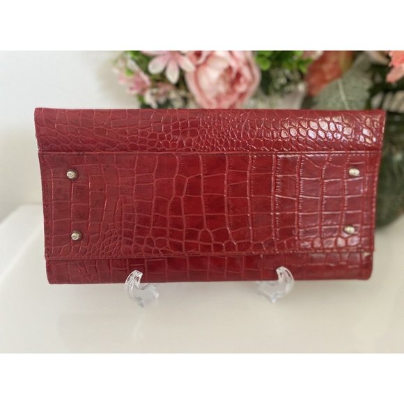 Vintage Miche Classic Clutch Purse Shell Red Ella Animal Print Veg Leather NWOT - Picture 16 of 16